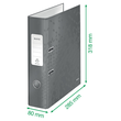 Ordner 180° WOW A4 80mm rot metallic Leitz 1005-00-26 Produktbild Additional View 2 S
