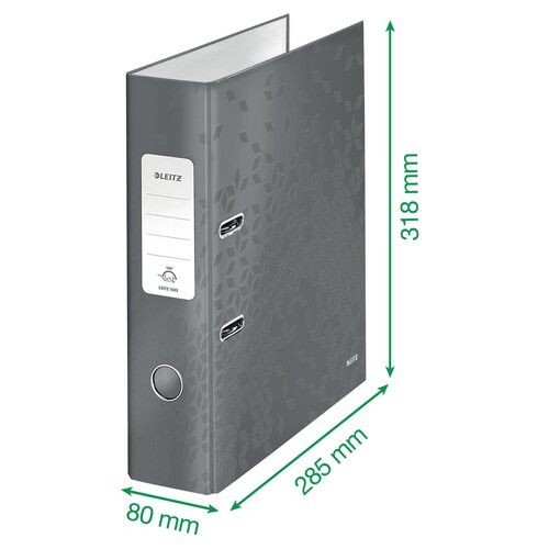 Ordner 180° WOW A4 80mm rot metallic Leitz 1005-00-26 Produktbild Additional View 2 L