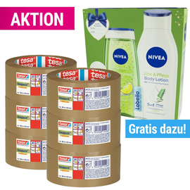 Aktion Klebeband Tesapack 4124 ultra strong 50mmx66m braun PVC leise abrollbar extrem reißfest Tesa (PACKUNG=6 ROLLEN á 66 METER) Produktbild
