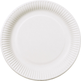 PAPSTAR Teller pure 11185 23cm rund Pappe weiß 100 St./Pack. (PACK=100 STÜCK) Produktbild