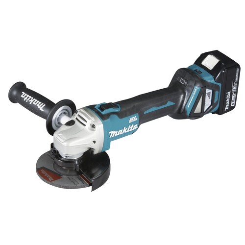 makita Akku-Winkelschleifer DGA511RTJ 18V/5Ah 2Akkus +Ladegerät Produktbild Front View L