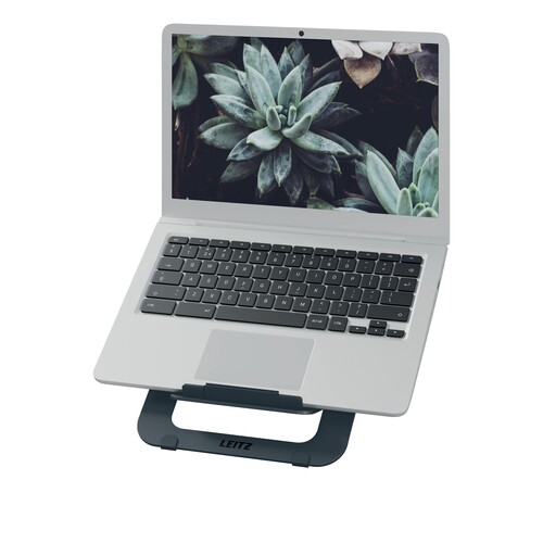 Laptopständer Ergo Ultraflach bis 17" höhenverstellbar dunkelgrau Leitz Aluminium  6346-00-89 Produktbild Additional View 4 L