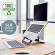Laptopständer Ergo Ultraflach bis 17" höhenverstellbar dunkelgrau Leitz Aluminium  6346-00-89 Produktbild Default S
