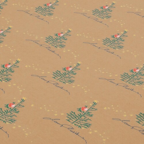 Weihnachts-Geschenkpapier 5mx50cm Kraftpapier Christmas with apples Sigel 100g GP123 Produktbild Additional View 2 L