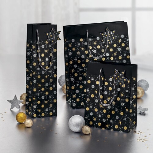 Weihnachts-Tragetasche 17x23x9cm Stardust Sigel GT029 (PACK=5 STÜCK) Produktbild Additional View 2 L