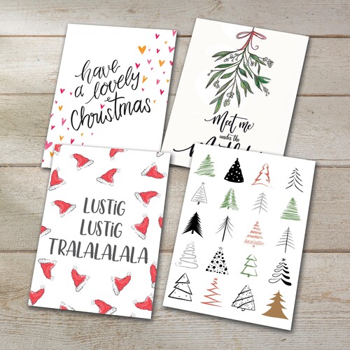 Weihnachts-Postkarten-Set A6 270g Colourful Christmas Sigel DS701 (PACK=24 STÜCK) Produktbild Additional View 4 L
