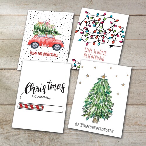 Weihnachts-Postkarten-Set A6 270g Colourful Christmas Sigel DS701 (PACK=24 STÜCK) Produktbild Additional View 5 L