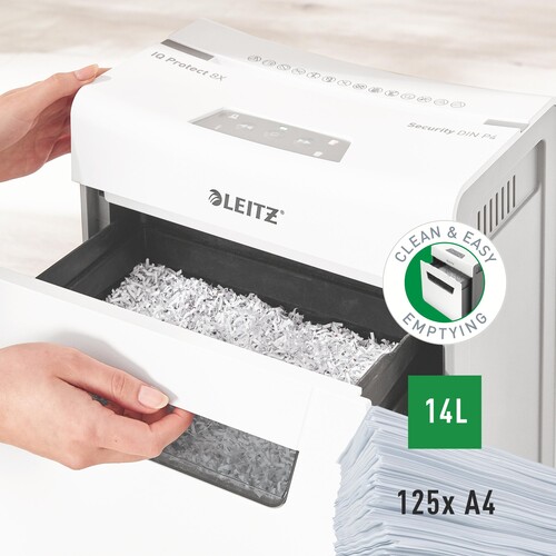 Aktenvernichter IQ Protect Premium 8X P4 für 8Blatt 4x40mm Partikelschnitt Leitz 8091-00-00 (Sicherheitsstufe P-4) Produktbild Additional View 7 L
