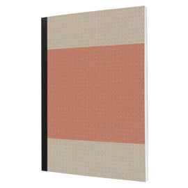 Notizbuch Softcover A5 punktkariert 80g koralle recycling SN300 Sigel Produktbild