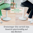 Sitzhocker Ergo Active mit Komfortsitz höhenverstellbar hellgrau Leitz 65440085 Produktbild Additional View 5 S