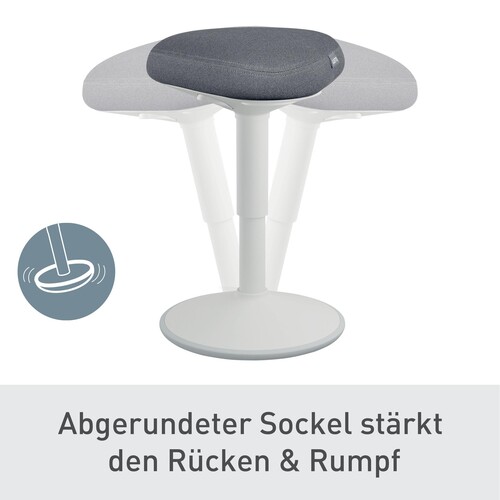 Sitzhocker Ergo Active mit Komfortsitz höhenverstellbar hellgrau Leitz 65440085 Produktbild Additional View 8 L