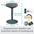 Sitzhocker Ergo Active mit Komfortsitz höhenverstellbar dunkelgrau Leitz 65440089 Produktbild Additional View 4 S