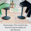 Sitzhocker Ergo Active mit Komfortsitz höhenverstellbar dunkelgrau Leitz 65440089 Produktbild Additional View 5 S