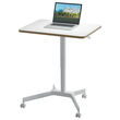 Sitz-/Steh-Schreibtisch Ergo Pneumatisch 80x60cm höhenverstellbar 75-114cm Leitz weiß 65360001 Produktbild Additional View 5 S
