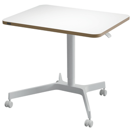 Sitz-/Steh-Schreibtisch Ergo Pneumatisch 80x60cm höhenverstellbar 75-114cm Leitz weiß 65360001 Produktbild