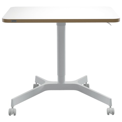 Sitz-/Steh-Schreibtisch Ergo Pneumatisch 80x60cm höhenverstellbar 75-114cm Leitz weiß 65360001 Produktbild Additional View 1 L