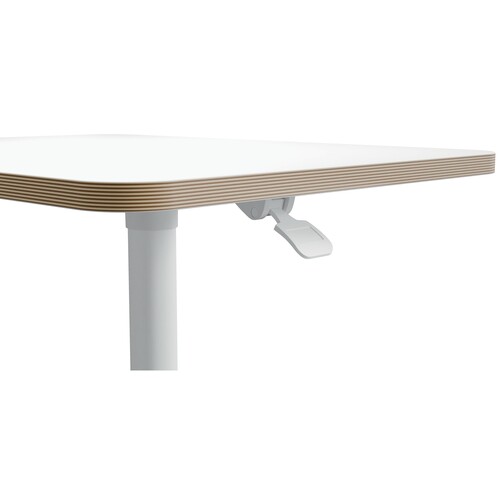 Sitz-/Steh-Schreibtisch Ergo Pneumatisch 80x60cm höhenverstellbar 75-114cm Leitz weiß 65360001 Produktbild Additional View 3 L