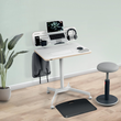 Sitz-/Steh-Schreibtisch Ergo Pneumatisch 80x60cm höhenverstellbar 75-114cm Leitz weiß 65360001 Produktbild Side View S