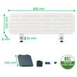 Pegboard Schreibtisch Organizer mit Laptophalter 80x25cm weiß Leitz 65490000 Produktbild Additional View 9 S