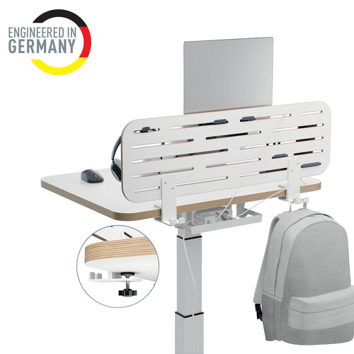 Pegboard Schreibtisch Organizer mit Laptophalter 80x25cm weiß Leitz 65490000 Produktbild Default L