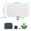 Pegboard Schreibtisch Organizer mit Laptophalter 42x25cm weiß Leitz 65480000 Produktbild Additional View 8 S