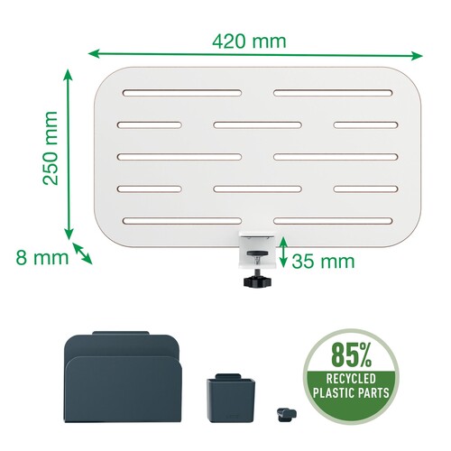 Pegboard Schreibtisch Organizer mit Laptophalter 42x25cm weiß Leitz 65480000 Produktbild Additional View 8 L