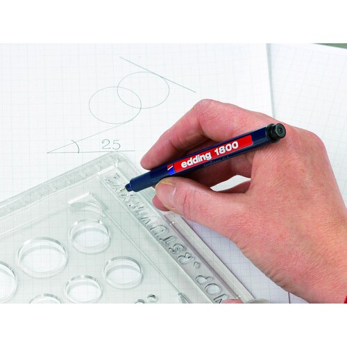 Faserzeichner 1800 Profipen 0,7mm rot Edding 4-180007002 Produktbild Additional View 4 L