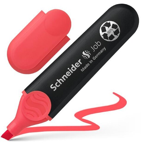 Textmarker Job 1+5mm Keilspitze rot Schneider 1502 Produktbild Front View L