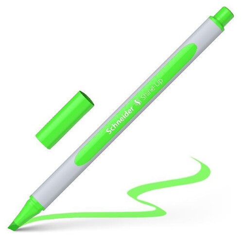 Textmarker Shine-Up 1+4mm Keilspitze grün Schneider 112004 Produktbild Front View L