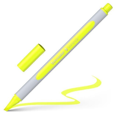 Textmarker Shine-Up 1+4mm Keilspitze gelb Schneider 112005 Produktbild Front View L
