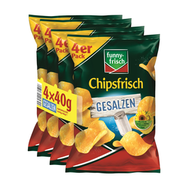 funny-frisch Chipsfrisch 5216 gesalzen 4 x 40G (PACK=4 STÜCK) Produktbild