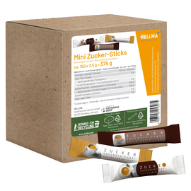 Hellma Mini Zucker-Sticks 60125300 150x2,5g (PACK=150 STÜCK) Produktbild