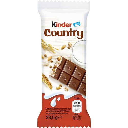 Kinder Schokoriegel Country 646005 23,5g 20St (PACK=20 STÜCK) Produktbild Additional View 1 L
