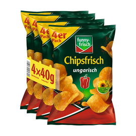 funny-frisch Chips ungarisch 4x40g (PACK=4 STÜCK) Produktbild