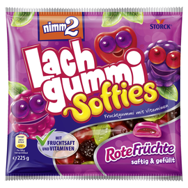 nimm2 Fruchtgummi Lachgummi Softies Rote Früchte 387629-00 225g (PACK=225 GRAMM) Produktbild