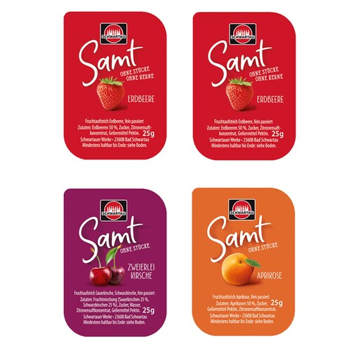 Schwartau Konfitüre Samt 3006182 25g 100St (PACK=100 STÜCK) Produktbild Additional View 1 L