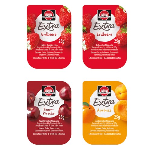 Schwartau Konfitüre Extra 3006181 sort 25g 100St (PACK=100 STÜCK) Produktbild Additional View 1 L