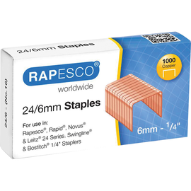 Rapesco Heftklammern S24600Z3 24/6mm 1.000 St./Pack. (PACK=1000 STÜCK) Produktbild