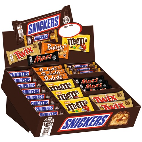 MARS Riegel Topseller Box 466139 sort 72St (PACK=72 STÜCK) Produktbild Front View L
