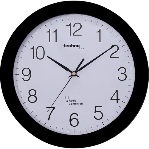 technoline Wanduhr WT 8000 schwarz analog Produktbild Front View L