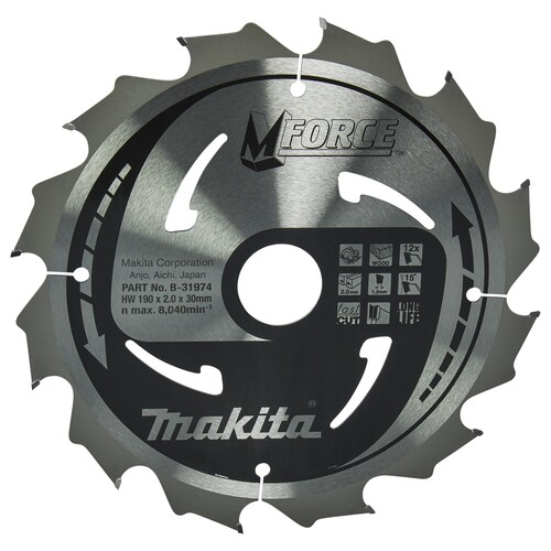 Makita Sägeblatt M-FORCE B-31974 190x30x12Z Produktbild Front View L