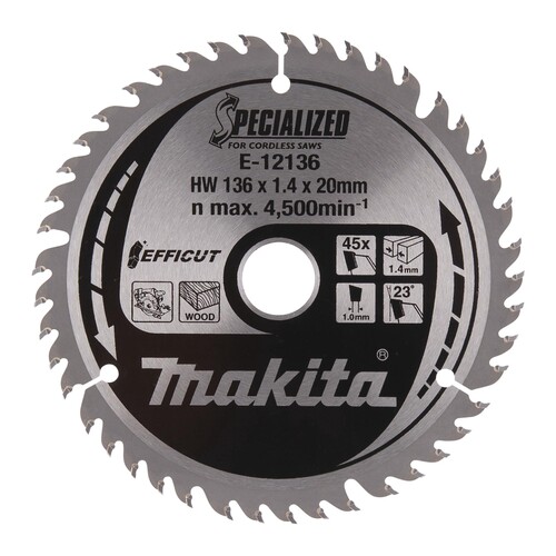 Makita Sägeblatt EFFICUT E-12136 136x20x45Z Produktbild Front View L