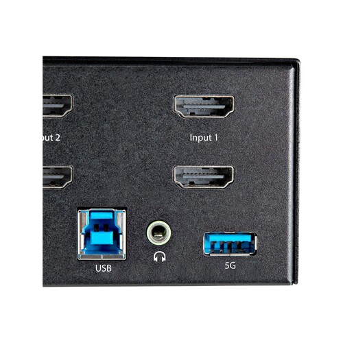 StarTech.com 2-Port Dual Monitor HDMI KVM-Switch - 4K 60Hz UHD HDR - Desktop 4K HDMI 2.0 KVM-Switch Produktbild Additional View 1 L