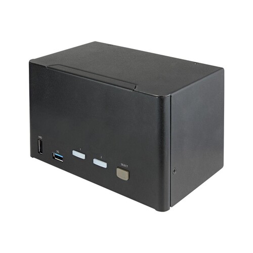 StarTech.com 2 Port Quad Monitor DisplayPort KVM Switch - 4K 60 Hz UHDR - DP 1.2 KVM Switch mit USB Produktbild