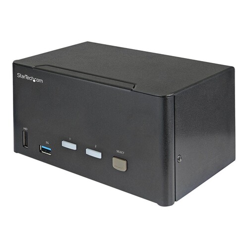 StarTech.com 2 Port DisplayPort KVM Switch - 4K 60 Hz UHD HDR - DP 1.2 KVM Umschalter mit USB 3.0 Hu Produktbild