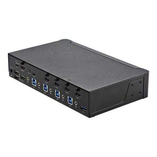 StarTech.com 4 Port HDMI KVM Switch - Einzelmonitor 4K 60Hz Ultra HD HDR - HDMI 2.0 KVM Switch mit 2 Produktbild Additional View 3 L