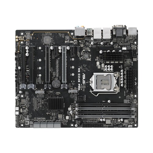ASUS WS C246 PRO - Motherboard - ATX - LGA1151 Socket - C246 Chipsatz - USB 3.1 Gen 1, USB-C Gen2, U Produktbild Front View L