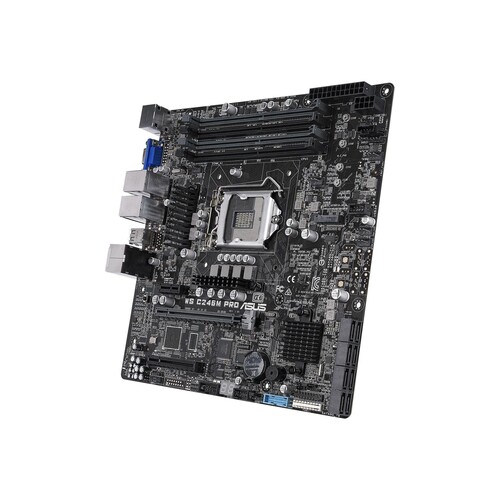 ASUS WS C246M PRO - Motherboard - micro ATX - LGA1151 Socket - C246 Chipsatz - USB 3.1 Gen 1, USB 3. Produktbild Additional View 1 L