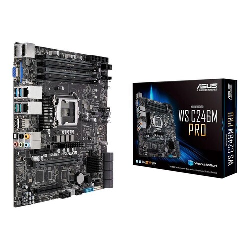 ASUS WS C246M PRO - Motherboard - micro ATX - LGA1151 Socket - C246 Chipsatz - USB 3.1 Gen 1, USB 3. Produktbild Additional View 4 L