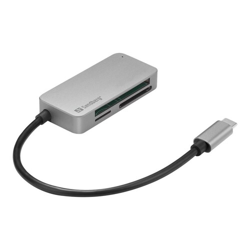 SANDBERG USB-C Multi Card Reader Pro - Kartenleser (CF, microSD, MMC, SD, SDHC, SDXC, TransFlash) Produktbild Additional View 1 L